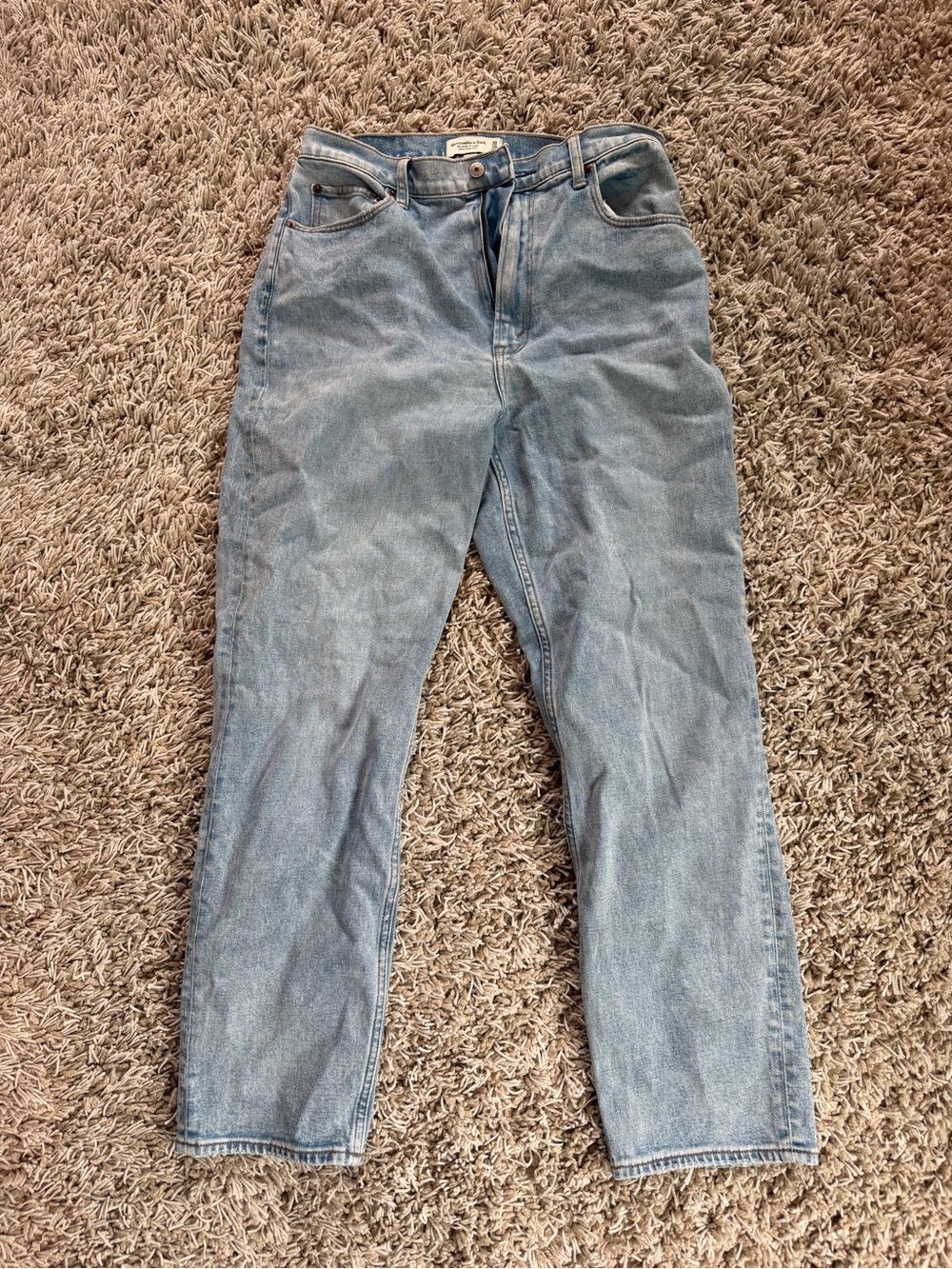 Abercrombie and Fitch ankle straight ultra high-rise Jeans